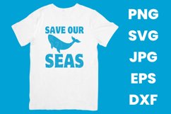 Blue Save Our Seas, Whale Ocean Sea Lovers SVG Product Image 2