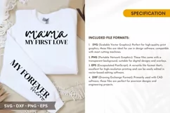 Mama My First Love SVG - Mother's Day Sleeve T shirt Design Product Image 2