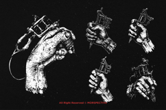 10 Bundle Dark Art Tattoo Machine Ink Design Skin Skull Product Image 3