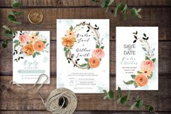 Delicate Floral Garden Wedding Invitation Cards Product Image 3
