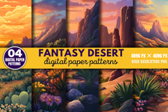 Fantasy Desert Background Digital Paper Bundle PNG Product Image 3