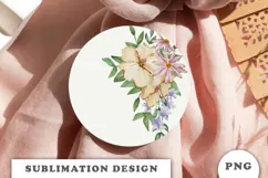 Watercolor Flowers Bouquet png Product Image 2
