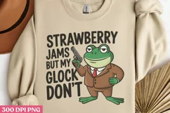 Strawberry jams but my PNG, Funny Frog Sublimation PNG Product Image 1