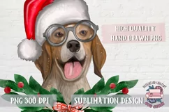 Christmas dog Sublimation Puppy Golden retriever PNG Product Image 3