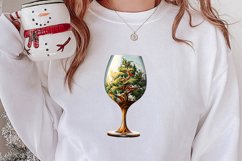 Christmas Wine Cup Sublimation Clipart Product Image 2