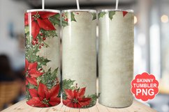 Christmas Flowers Tumbler | Christmas Tumbler Wrap Product Image 1