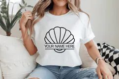 Shel monogram clipart SVG Design, Mermaid SVG Design Product Image 2