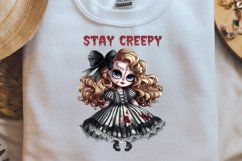 Zombie Dolls Stay Creepy Sublimation PNG Product Image 1