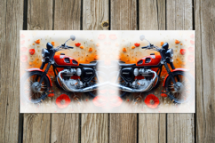 Motorcycle &amp; flowers | sublimation bike Mug design bundle Product Image 2