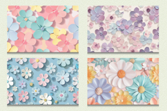 Pastel Felt Flowers Cutting Boards sublimation Designs Product Image 2