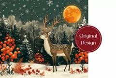 Christmas Tumbler Wrap, Winter Forest Tumbler Template Product Image 2