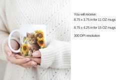 sunflower cat Sublimation png, Mug Press Sublimation Design Product Image 3