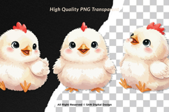 15 Bundle Watercolor Baby Chicks Chicken Kids Sticker Product Image 2