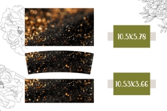 Gold Glitter Tumbler Design, Black 40 Oz Tumbler Template Product Image 2