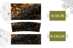 Gold Glitter Tumbler Design, Black 40 Oz Tumbler Template Product Image 2