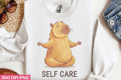 Self Care PNG, Funny Capybara Sublimation PNG Product Image 3