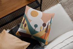 Geometric Landscape Scene Embroidery Design Product Image 2