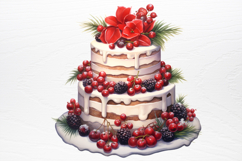 Christmas Cake Sublimation Clipart PNG Product Image 2