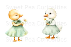 Duck, Watercolor, Ephemera, PNG, Clipart Product Image 2