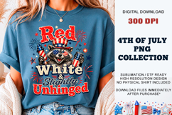 Red White Slightly Unhinged PNG | Sublimation DTF Product Image 2
