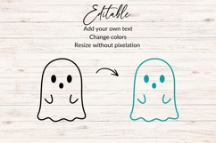 Cute Surprised Ghost SVG, Halloween Ghost SVG Product Image 2