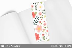 Floral Bookmark Design. Flowers Bookmark Sublimation Product Image 1
