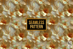 Golden Blossom Digital Paper Pattern Product Image 2