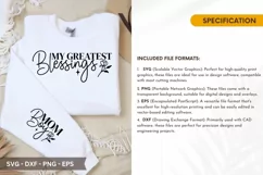 My Greatest Blessings SVG - Mother's Day Sleeve T shirt Product Image 2