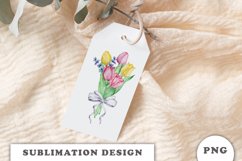 Watercolor Spring bouquet sublimation png Product Image 2