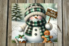 Christmas Snowman & gingerbread | Skinny tumbler design PL Product Image 2