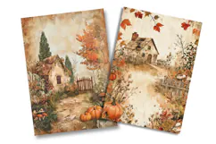 Cozy Fall Cottage Junk Journal Pages Product Image 2