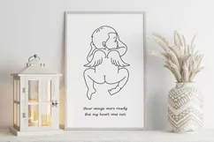 Sleeping Baby Angel svg #2, Baby loss memorial svg, png file Product Image 2