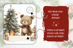 Cartoon Christmas Animals Money Cards, Christmas Gift Card Product Image 2