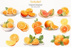 Happy Orange Watercolor 44 Cliparts Collection Product Image 2