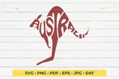 Australia Kangaroo SVG cut file Product Image 2
