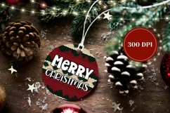Merry Christmas Ornament, Embroidery Christmas Print Product Image 2
