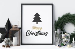 Merry Christmas print, Christmas wall decor, Christmas tree Product Image 2