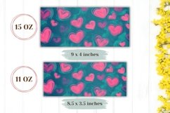 Love Mug Design, Pink Love Hearts Mug Template Product Image 2