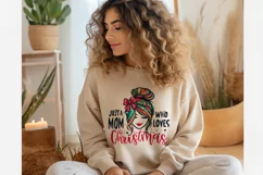 Just a MOM who loves Christmas. Sublimation PNG. Product Image 2
