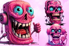 Halloween Pink Ghost Sublimation Clipart, Halloween Pink PNG Product Image 3