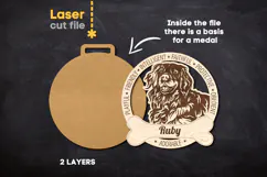 Dog Medal Golden Retriever SVG laser cut files for Glowforge Product Image 2