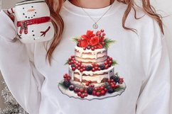 Christmas Cake Clipart, Christmas Cake Clipart Product Image 2