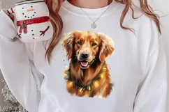 Pets Love Christmas Watercolor Clipart, Christmas PNG Product Image 2