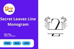 Secret Leaves Line Monogram Product Image 1