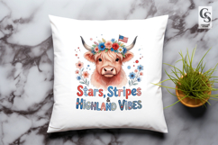 Sweet Land of Sloth Patriotic Sloth Sublimation PNG Product Image 2