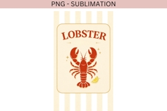 Lobster PNG Sublimation | Coastal Kitchen Seafood Design Product Image 3