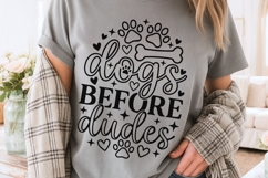 Dogs Before Dudes Svg, Funny Dog Mom Svg, Dog Lover Svg. Product Image 3