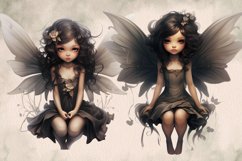 Gothic Little Girl Sublimation Clipart Bundle, Gothic Little Product Image 3