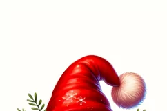 Santa's Favorite, Retro Santa Hat PNG for Cozy Christmas Product Image 4