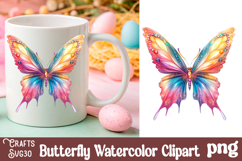 Butterfly Flowers Clipart Sublimation png Butterfly Clip Art Product Image 1